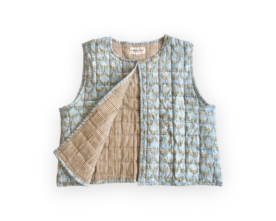 Gilet sans manches Sakari femme Épi de blé Aqua