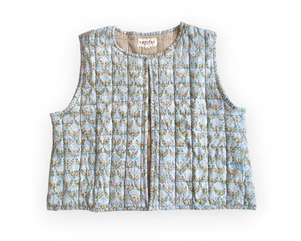 Gilet sans manches Sakari femme Épi de blé Aqua