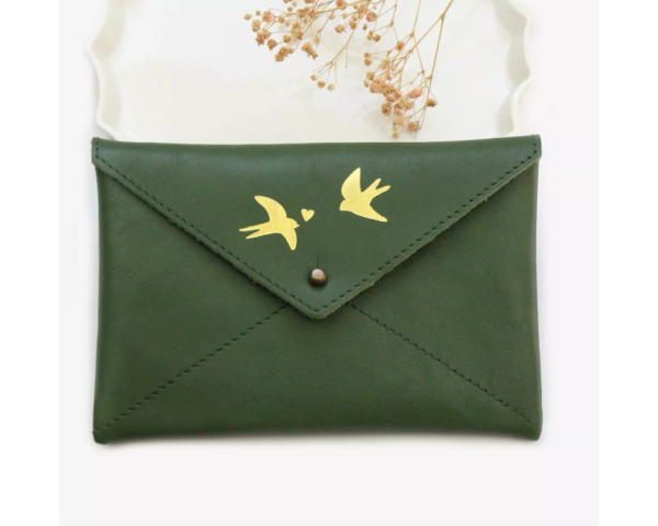 Pochette enveloppe cuir clearance