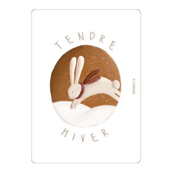 Carte - Lapin Tendre hiver