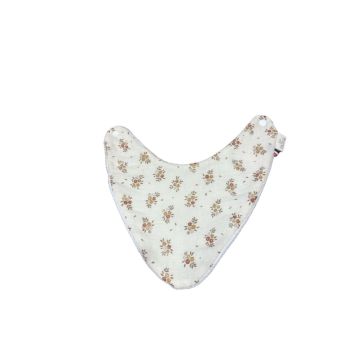 Bavoir bandana en éponge de bambou et coton - new fleurs