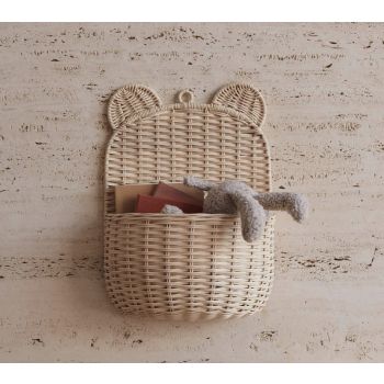 Panier mural en rotin ourson IBEN