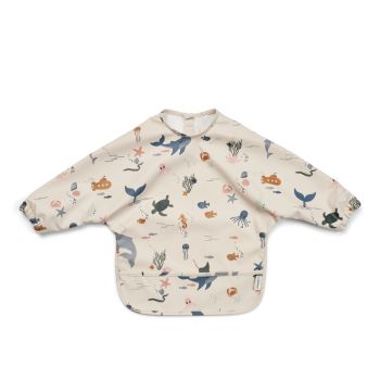 Bavoir intégral imperméable MERLE LIEWOOD Animaux de la mer - Sea creature (sandy)