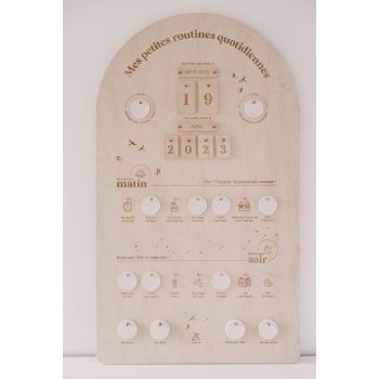 Tableau en bois "Mes petites routines quotidiennes"