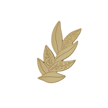 Broche en laiton doré Feuilles