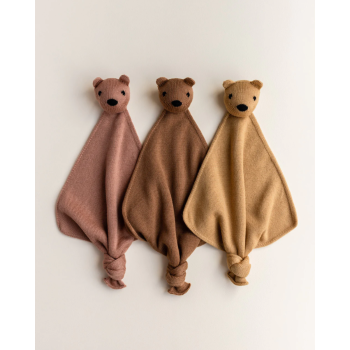 Doudou en laine merinos Teddy Tokki HVID - chocolat