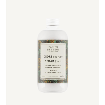 Recharge diffuseur et parfum d'ambiance Cèdre Sauvage 250 ml Panier des sens