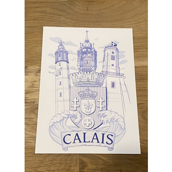 Carte postale Blason de Calais