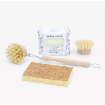 Kit vaisselle zéro déchet Andrée Jardin sauge/basilic
