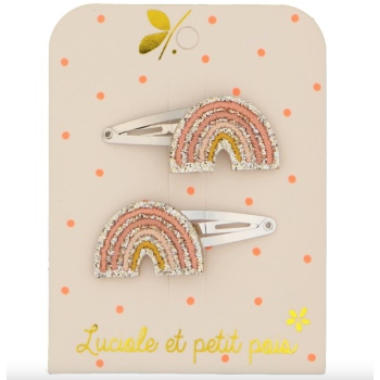 Duo de barrette arc-en-ciel