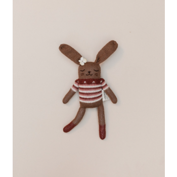 Doudou lapin top vintage sienne