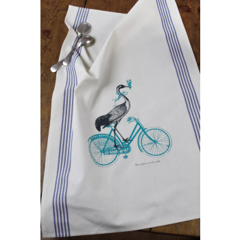 Torchon de cuisine Oiseau vélo
