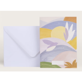 carte double à message "Joie" + enveloppe