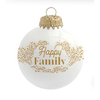 Boule de Noël en verre - "Happy Family" Baubels