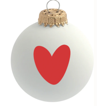 Boule de Noël Coeur rouge par Atelier Wagram - Baubels