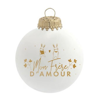 Boule de Noël en verre "Mon Frère d'Amour" - Baubels