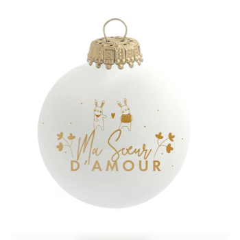 Boule de Noël en verre "Ma Soeur d'Amour" - Baubels