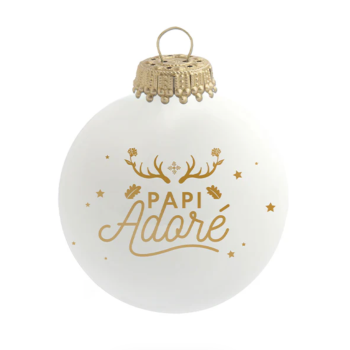 Boule de Noël en verre "Papi Adoré" - Baubels