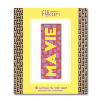 Kit Canevas complet FUKURI 5,5x15 cm - MA VIE - Marque-page