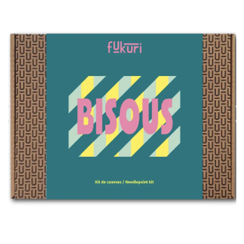 Kit Canevas complet FUKURI 18x23 cm - Bisous