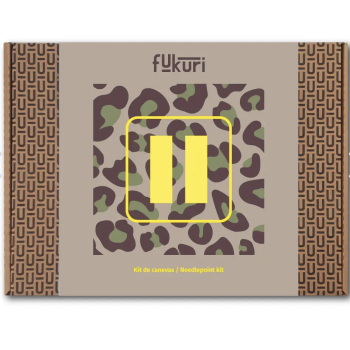 Kit Canevas complet FUKURI 25x25 cm - Pause Léopard