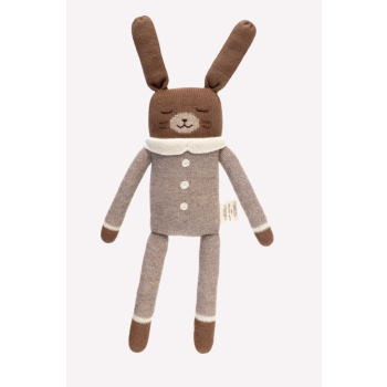 Grand doudou lapin - pyjama avoine