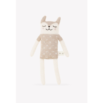 Doudou faon sable en laine d'alpaga