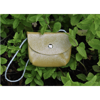 Mini Porte Monnaie Andromède - LA CARTABLIERE - Pailleté Bouton d'Or