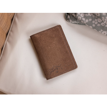 Étui Double à Cartes - LA CARTABLIERE - cuir pailleté Marron cuivré