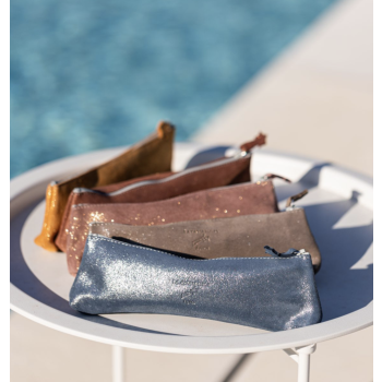 Mini Trousse à Stylos - LA CARTEBLIÈRE - Cuir pailleté