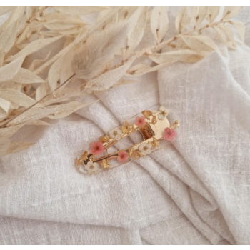 Barrette résine - arrondie - La printemps