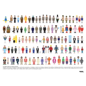 Affiche "Vestiaire des célèbres films comiques" - LA MAJORETTE A MOUSTACHE