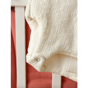Gigoteuse gaze de coton broderies écru TOG 2 6/24 mois
