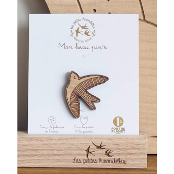 Pin’s en bois – Hirondelle