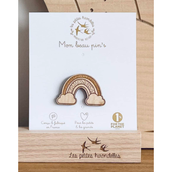 Pin’s en bois – Arc en Ciel