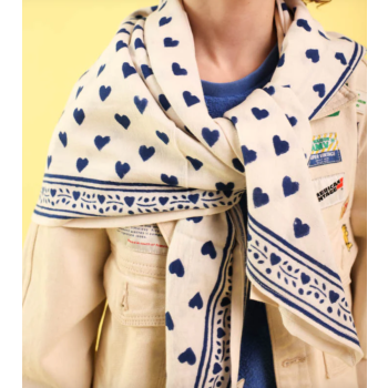 Big foulard Love Lapis MAISON AUGUSTIN