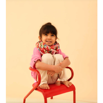 Big foulard Floral rose MAISON AUGUSTIN