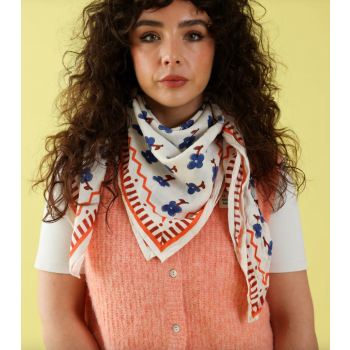 Big foulard Sky bloom MAISON AUGUSTIN