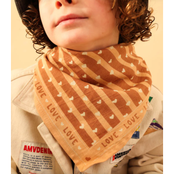 Big foulard Love beige MAISON AUGUSTIN