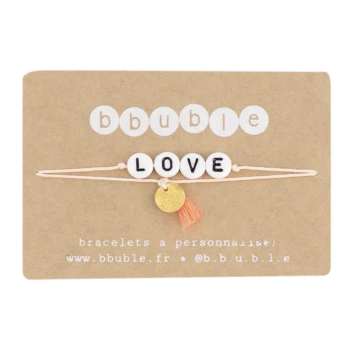 Bracelet Enfant "LOVE" - pompon - BBbuble