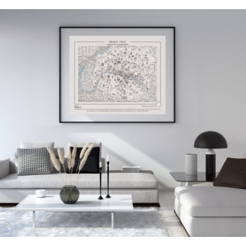 Affiche/planche Paris 1922, plan ancien monumental - LES JOLIES PLANCHES