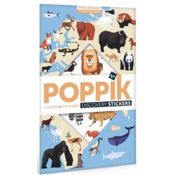 Poster en stickers - POPPIK - ANIMAUX DU MONDE