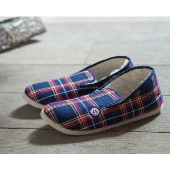 Charentaises tartan marine -  LE SLIP FRANCAIS