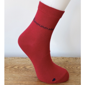 Chaussettes mi-hautes en coton "AMOUREUSE"  36/41