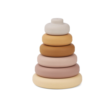 Tour à empiler en silicone - Rose