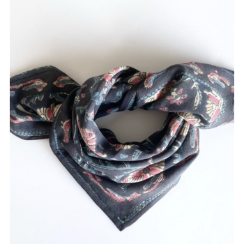 Small Foulard Manika "Bird" Céleste - APACHES