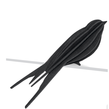 Hirondelle LOVI 15 cm, noir