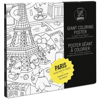 Poster géant à colorier - PARIS -  OMY