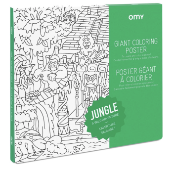 Poster géant à colorier - JUNGLE - OMY