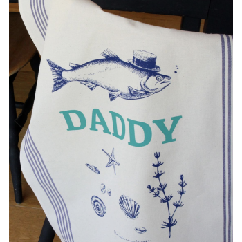 Torchon sérigraphié - Daddy - Barnabé aime le café